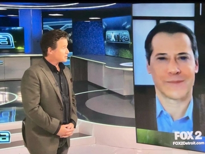 Andy discussing the Presley estate on Extra TV