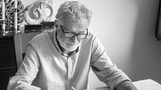 Man reviewing legal documents